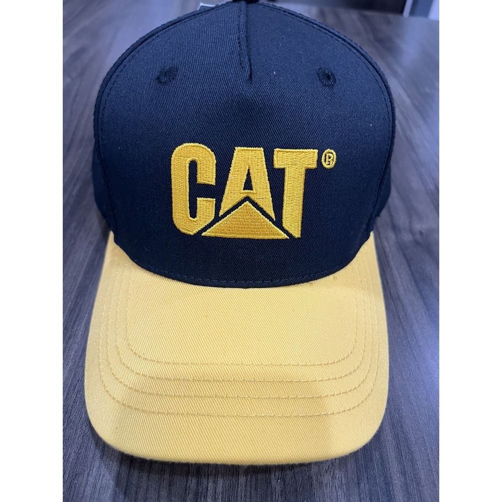 Caterpillar CAT Equipment Unstructured Yellow Blue‎ Cap Hat